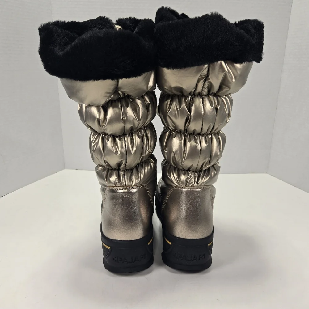 Pajar Toboggan 2.0 Gold Stellare Rain Winter Snow Boots Women's Size 9